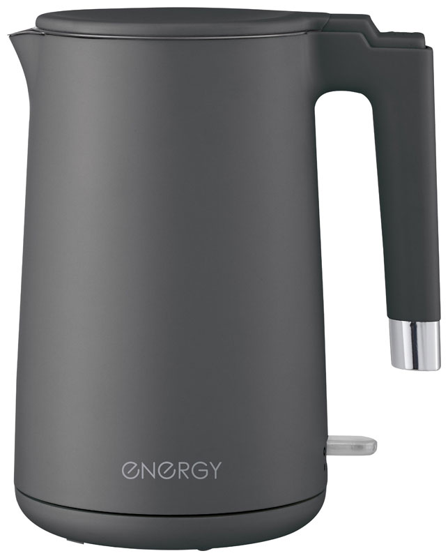 Чайник электрический Energy E-215 (1.7 л), серый, двойной корпус (164157)