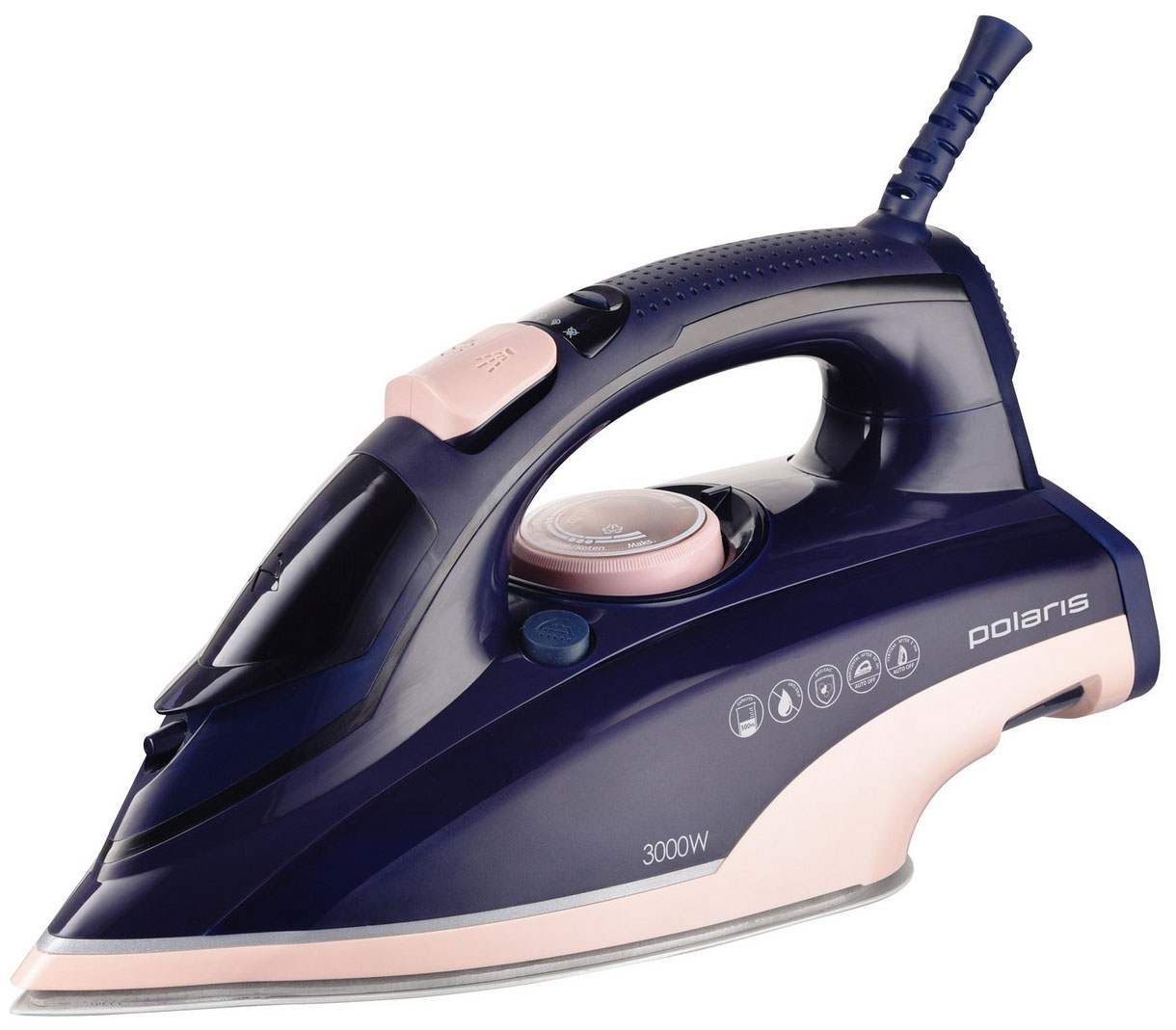 Утюг для одежды с отпаривателем  Polaris PIR 3074 SG AA 3m Синий/розовый