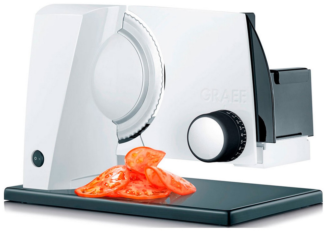 Ломтерезка Graef SKS 110 weiss TWIN, 170 Вт, регулировка нарезки, белый