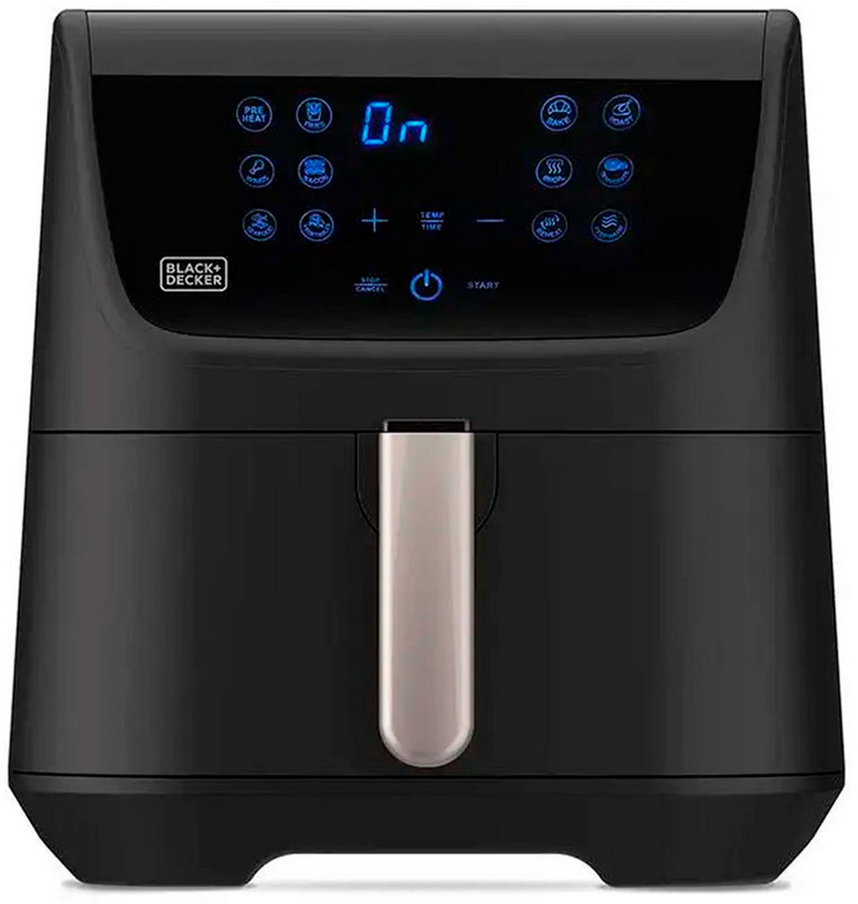 Аэрофритюрница Black+Decker BXAF5500E, дисплей, 12 программ, черный