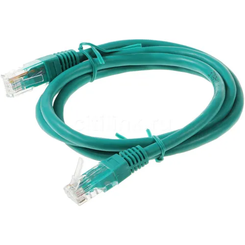 Патч-корд PREMIER PP6U-1M/G литой (molded), UTP, кат.6, 1м, 4 пары, 24AWG, алюминий омедненный, многожильный, зеленый