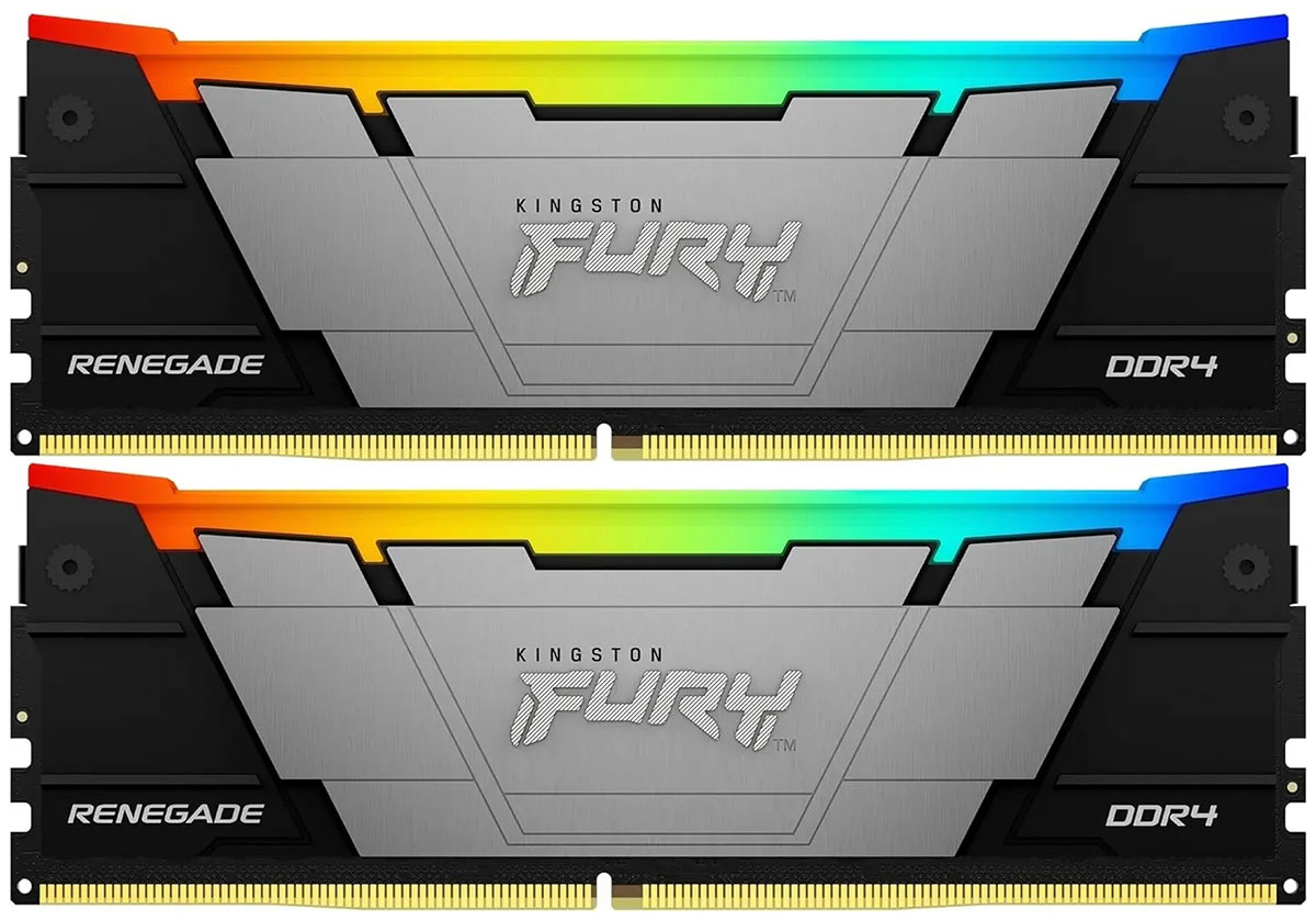 Оперативная память Kingston DDR4 32GB (2x16GB) 3200Mhz FURY Renegade RGB Black (KF432C16RB12AK2/32)