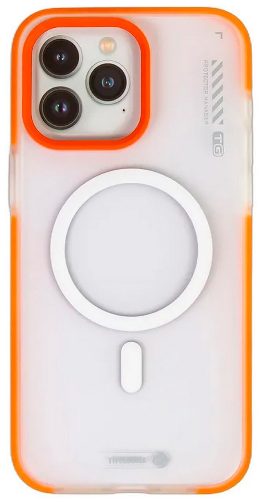 Чехол с магнитным покрытием Type Gorilla Dual Color iPhone15 pro Max, Orange-red (BL-T46-iP15PM-DC-OR-R)