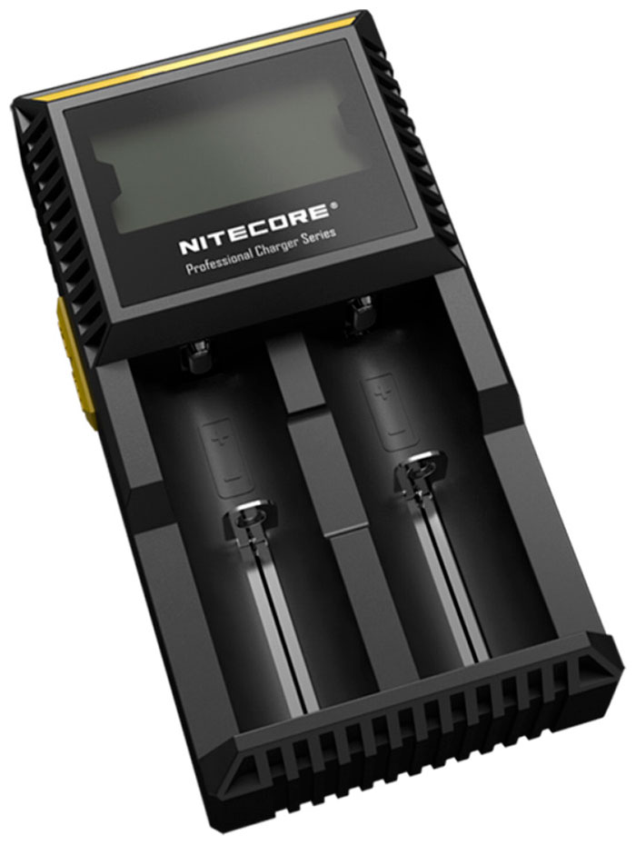 Зарядное устройство Nitecore D2 18650/16340 на 2*АКБ Intellicharge V2, совместим с Li-ion и Ni-MH/Ni-Cd аккумуляторами, с автоматическим определением