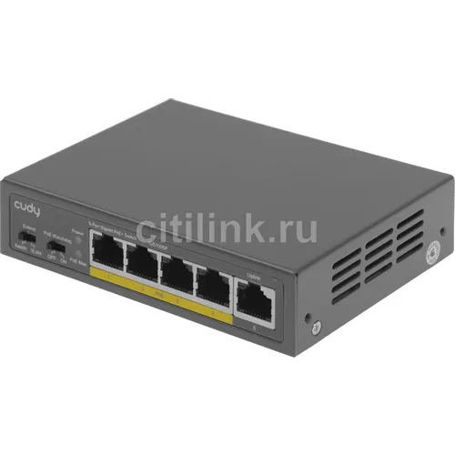 Коммутатор CUDY GS1005P, неуправляемый