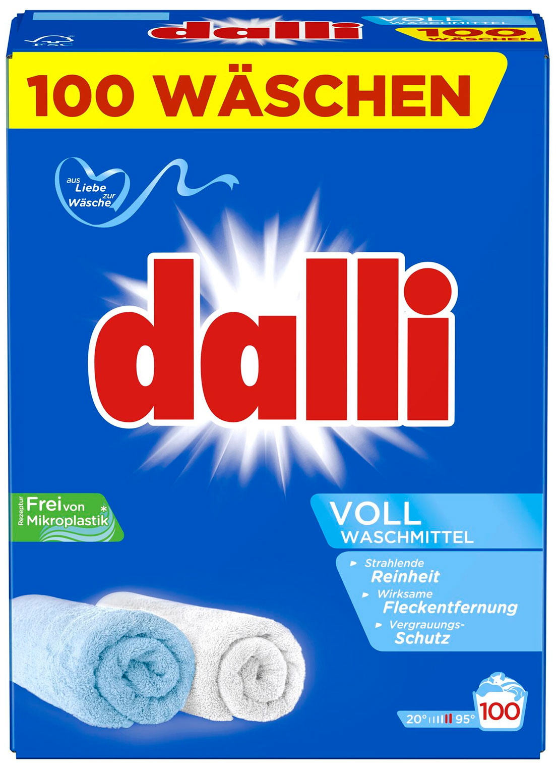 Стиральный порошок Dalli VOLLWASCHMITTEL, для светлого белья, 6 кг, 100 стирок (ST/501953)