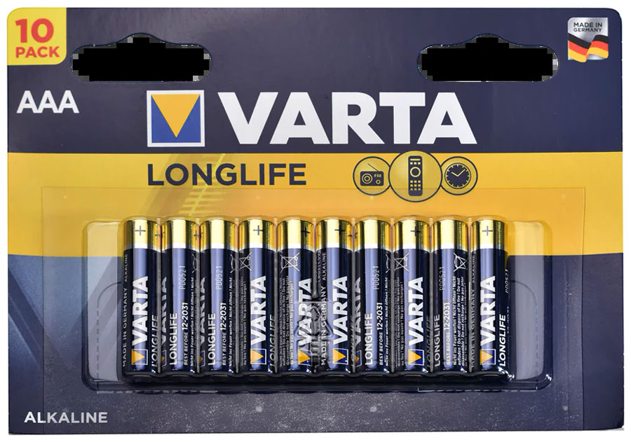 Батарейки Varta LONGLIFE AAA бл.10