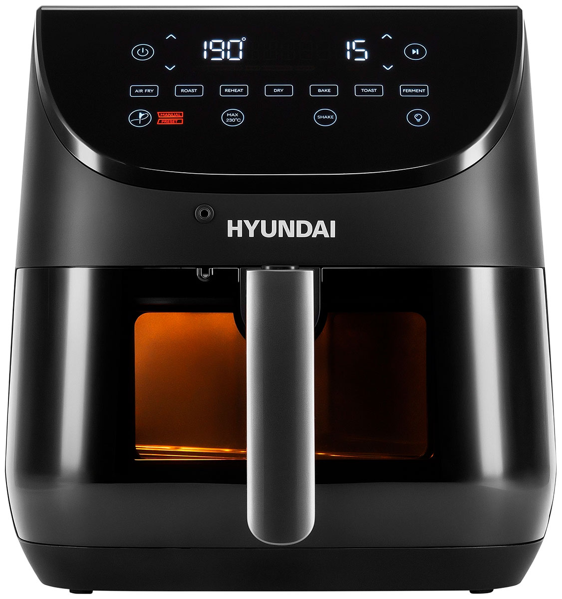 Аэрогриль Hyundai HYF-9090 (1700Вт, черный/черный)
