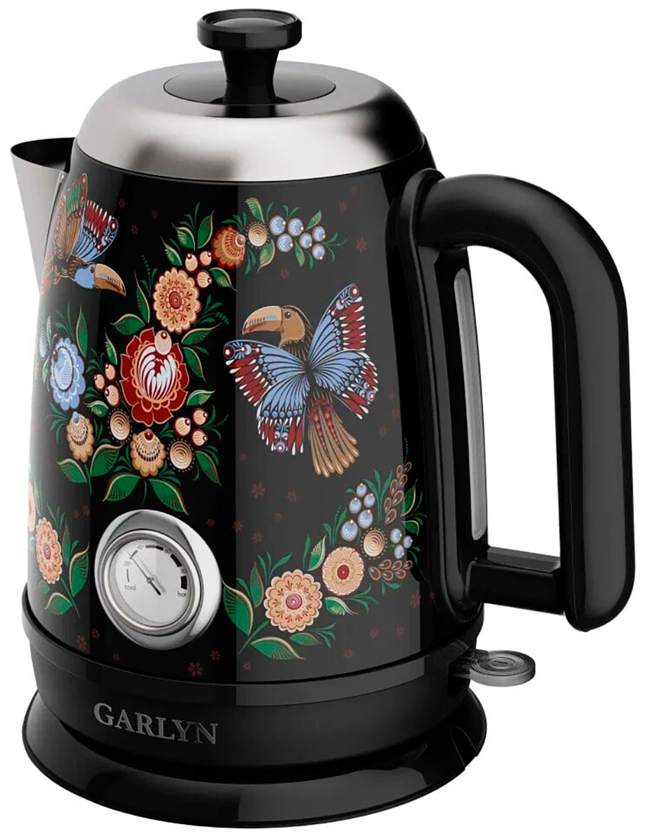 Чайник электрический Garlyn Flower Grace K-400, 2200 Вт, объем 1,7 л