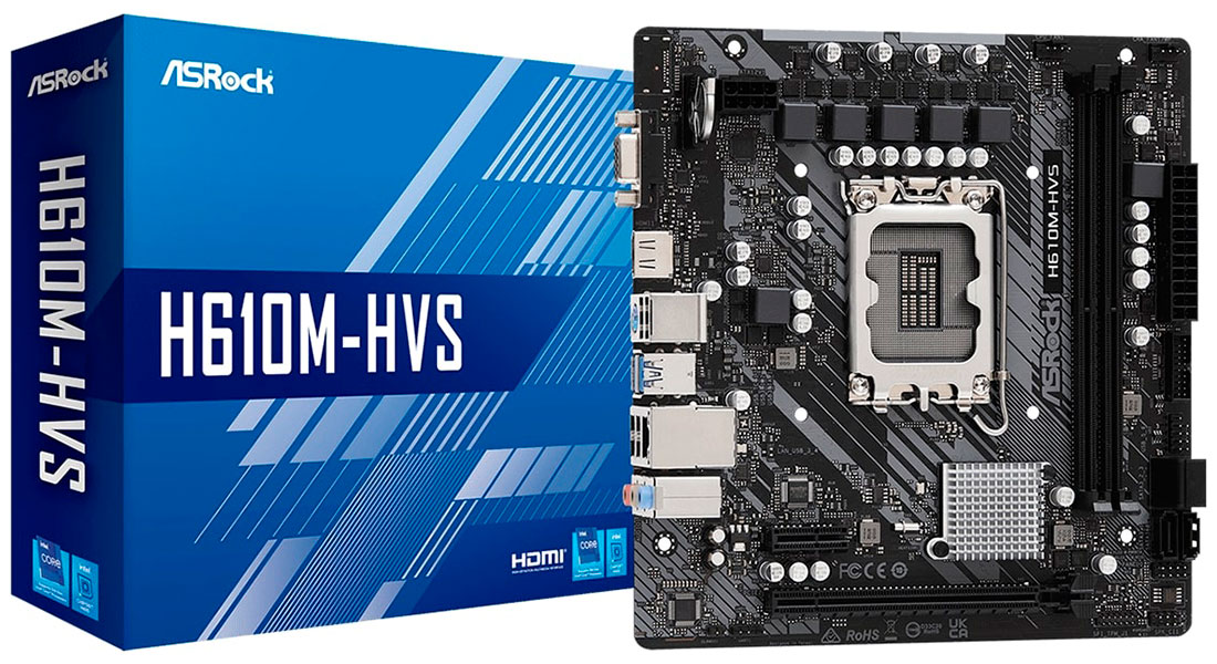 Материнская плата Asrock H610M-HVS (LGA1700, mATX)