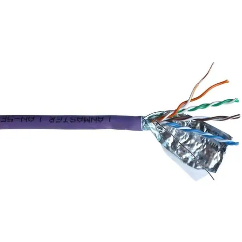 Кабель информационный LanMaster кат.6A, 305м, фиолетовый [lan-6aftp-hflt-vi]