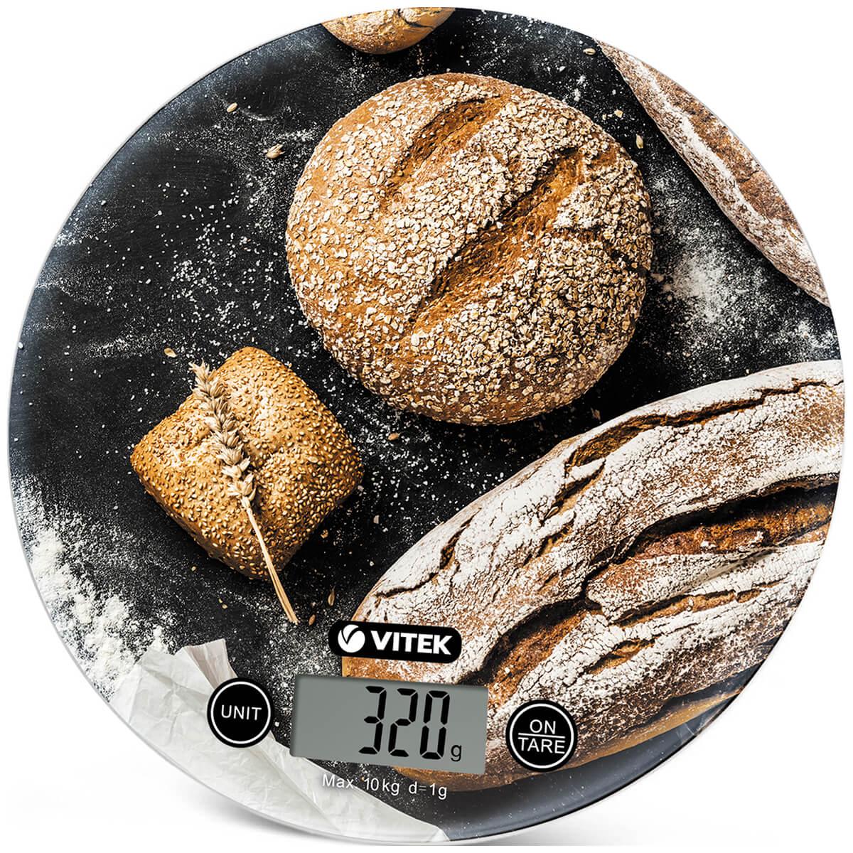 Весы кухонные электронные  Vitek VT-8016, макс. вес: 10 кг, карамельный