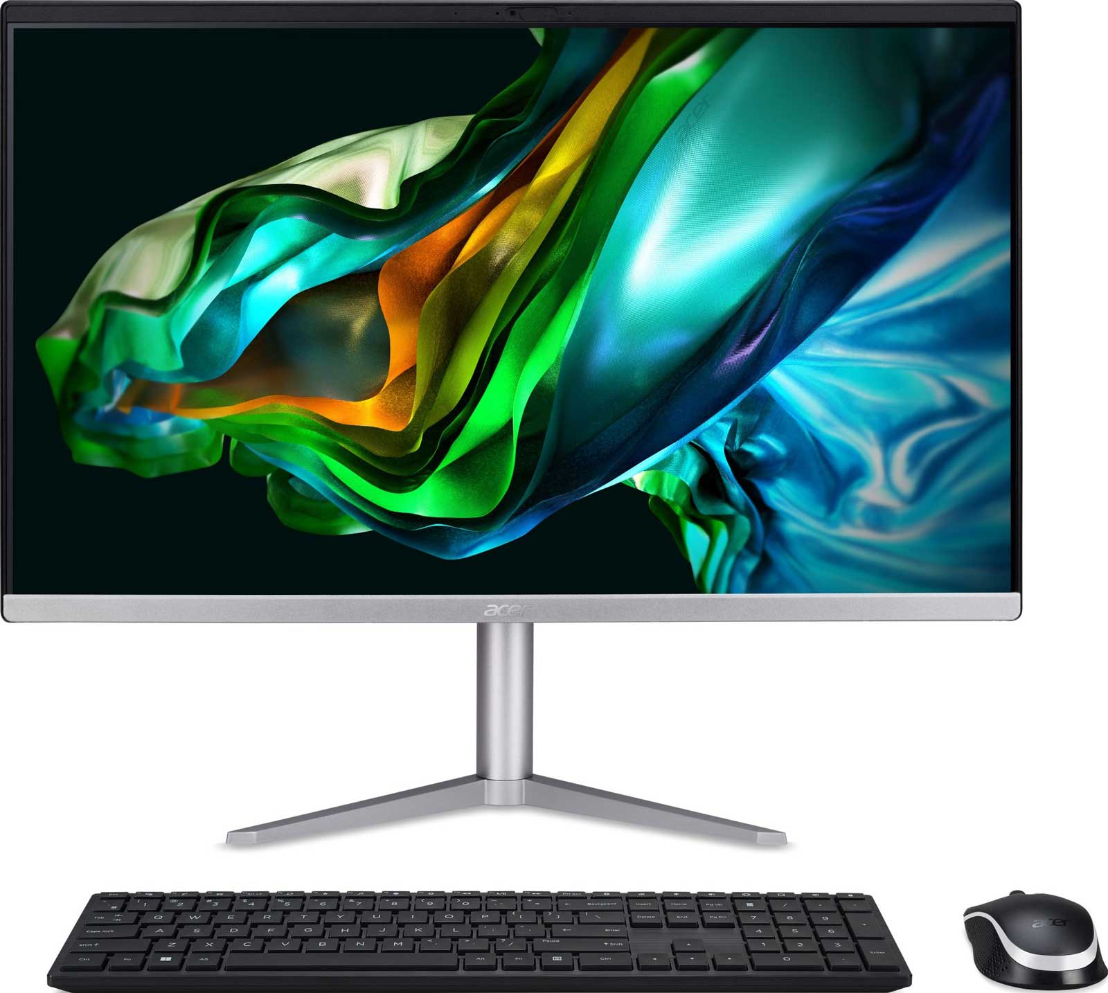 Моноблок Acer Aspire C24-1300 23.8, Full HD, Ryzen 3 7320U (2.4), 8Gb, SSD512Gb, RGr, CR, Eshell, GbitEth, WiFi, BT, 65W, клавиатура, мышь, Cam, черный, 1920x1080