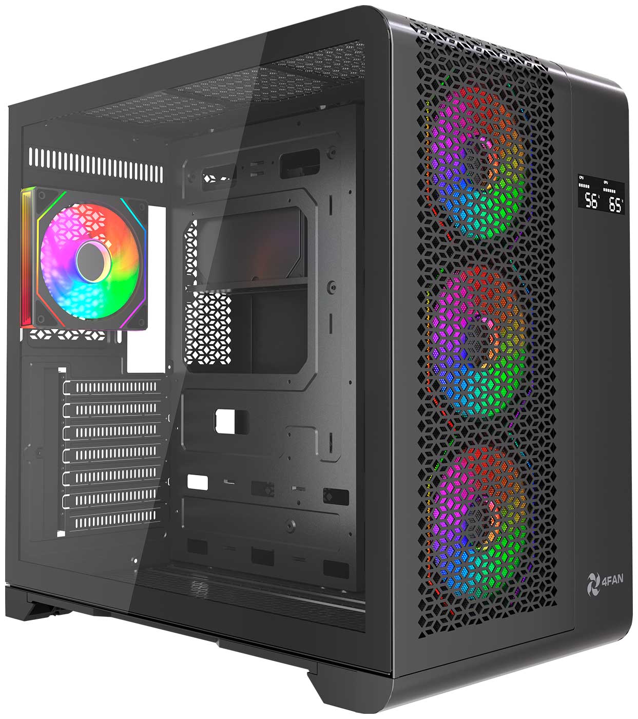 Компьютерный корпус 4FAN XZ Gigabit Black wFans