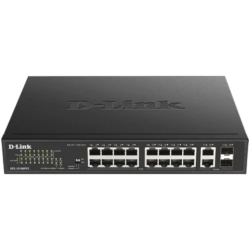 Коммутатор D-Link DES-1018MPV2/A, неуправляемый
