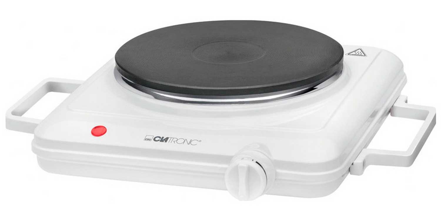Настольная плита Clatronic EKP 3582 weiss, мощность 1500 Вт, регулируемый термостат