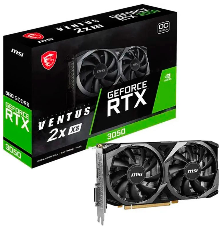 Видеокарта MSI GeForce RTX 3050 VENTUS 2X XS 8G OC