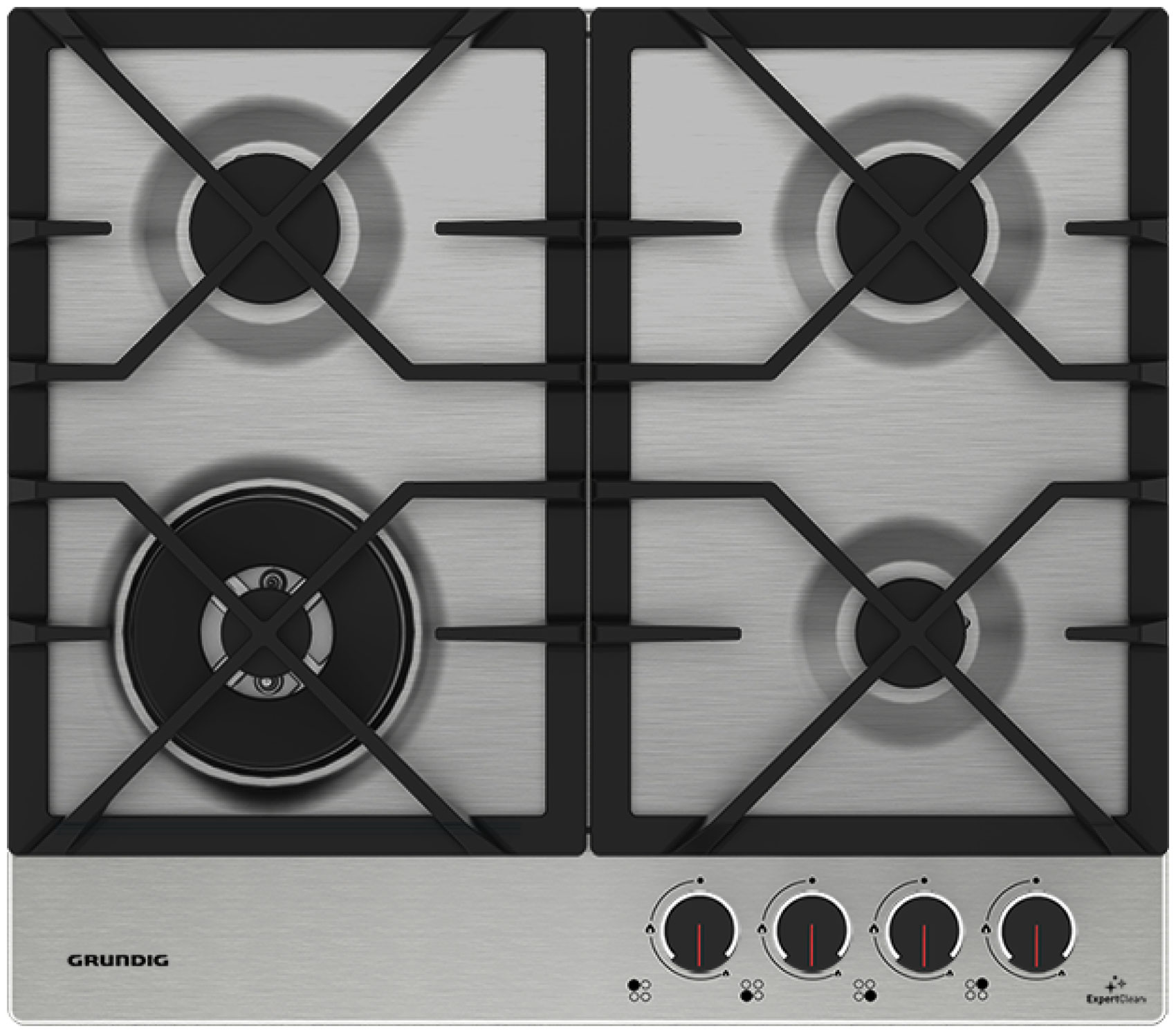 Газовая варочная панель Grundig GIGA 6234260 XE, нержавеющая сталь