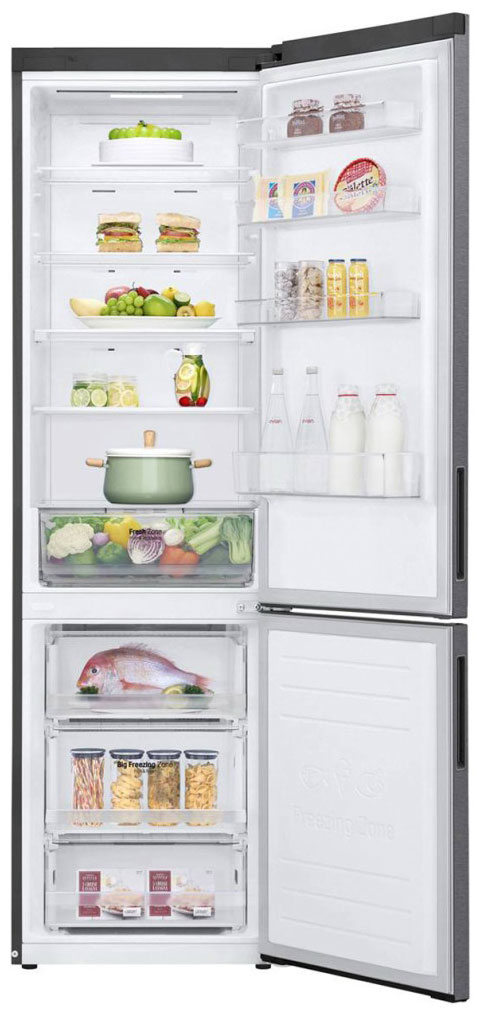 Двухкамерный холодильник LG GA-B 509 CLSL Графитовый