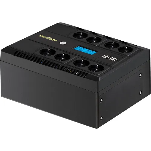 ИБП EXEGATE Neo Smart LHB-650.LCD.AVR.8SH.CH.RJ.USB, 650ВA [ex295013rus]