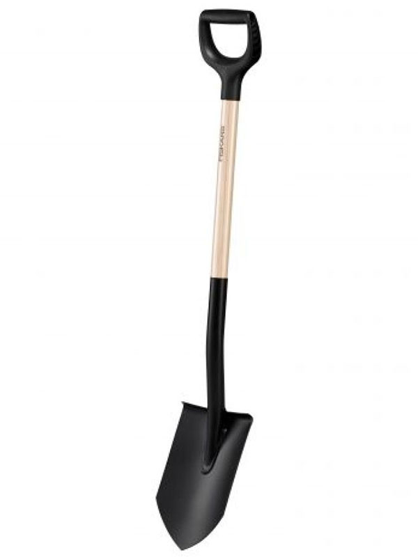 Лопата штыковая Fiskars с деревянным черенком Solid (1066721)