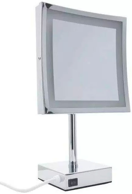 Косметическое зеркало Aquanet 2205D (21.5 см, с LED-подсветкой) хром