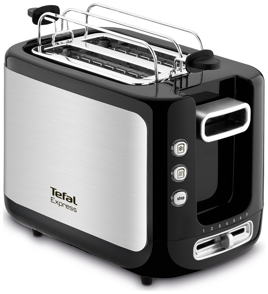 Тостер Tefal New Express TT365031, черный/серебристый