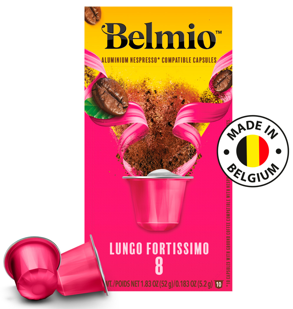 Кофе в капсулах Belmio Lungo Forte, алюминиевые капсулы для кофемашины Nespresso, арабика 100%, 10 шт.