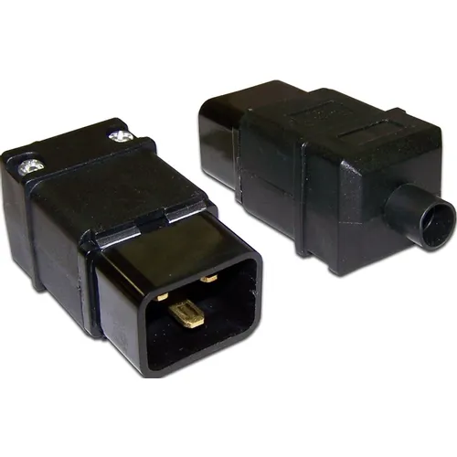 Вилка LanMaster LAN-IEC-320-C20, IEC 60320 C20 16A 250V black