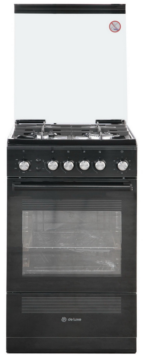 Газовая плита De luxe 506040.23 г кр ЧР-001 черная