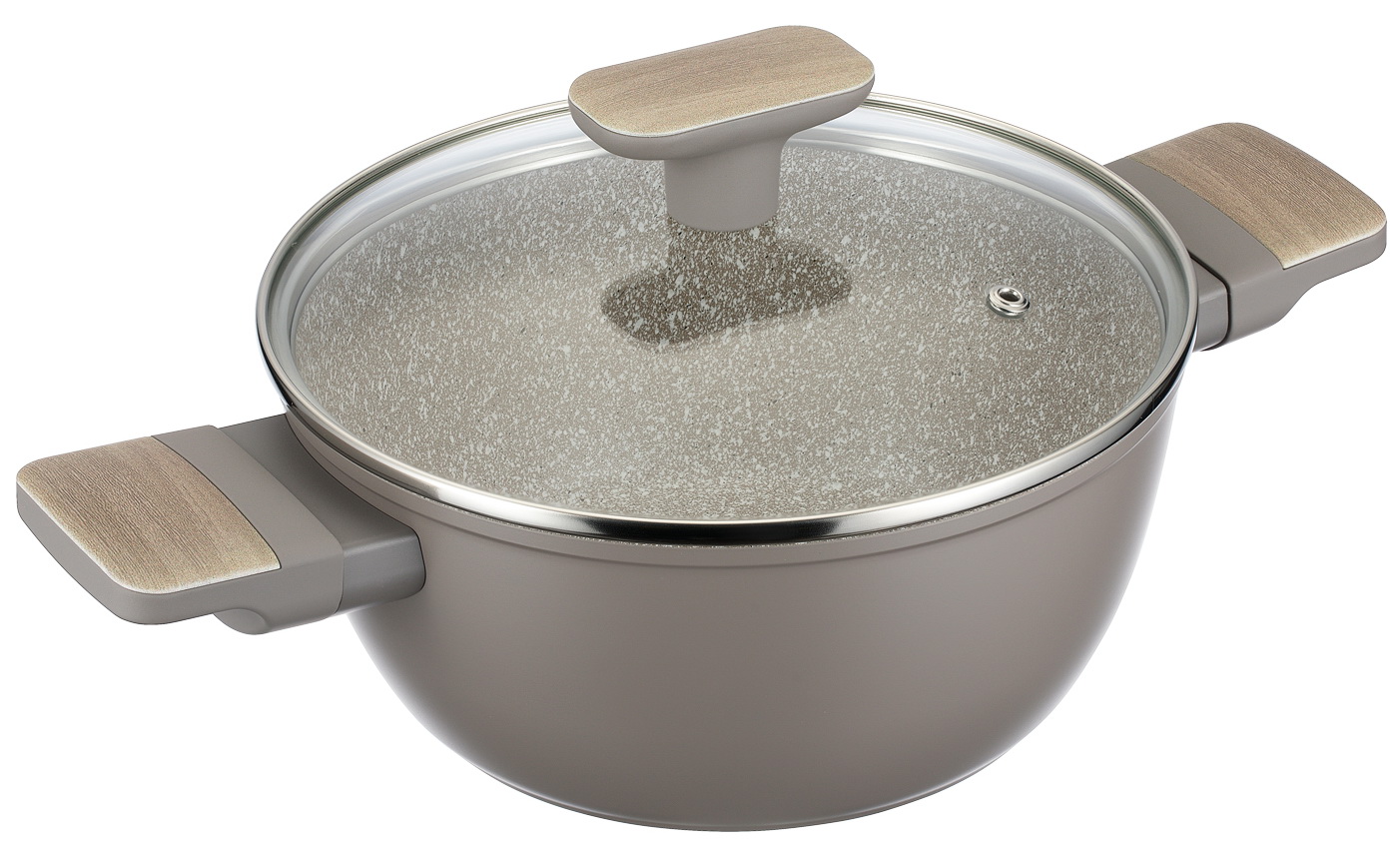 Кастрюля Regent inox Linea LATTE (индукция)/ серый бежевый, серый гранит (93-AL-LT-4-20)