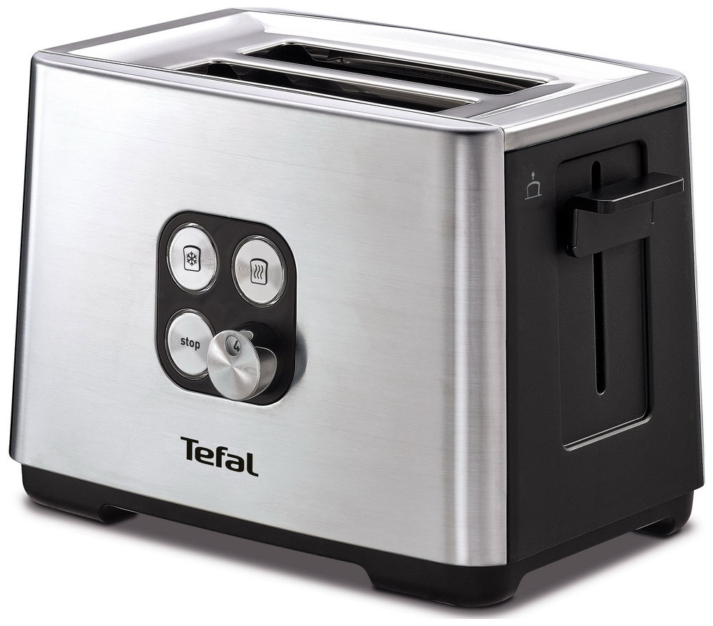 Тостер Tefal Cube TT420D30, серебристый/черный