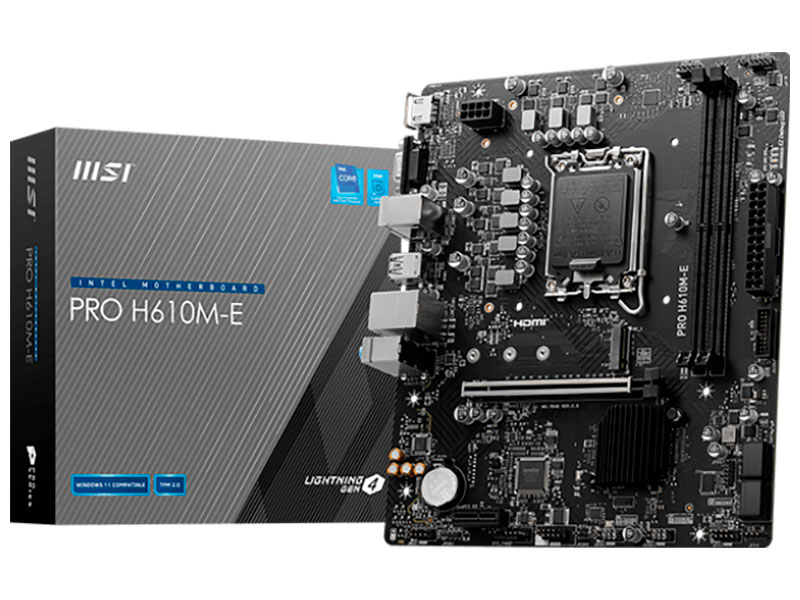 Материнская плата MSI PRO H610M-E (LGA1700, mATX)