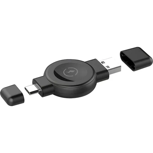 Беспроводное зарядное устройство PERO WB02, USB-A, USB-C, 2.5Вт, 1A, черный