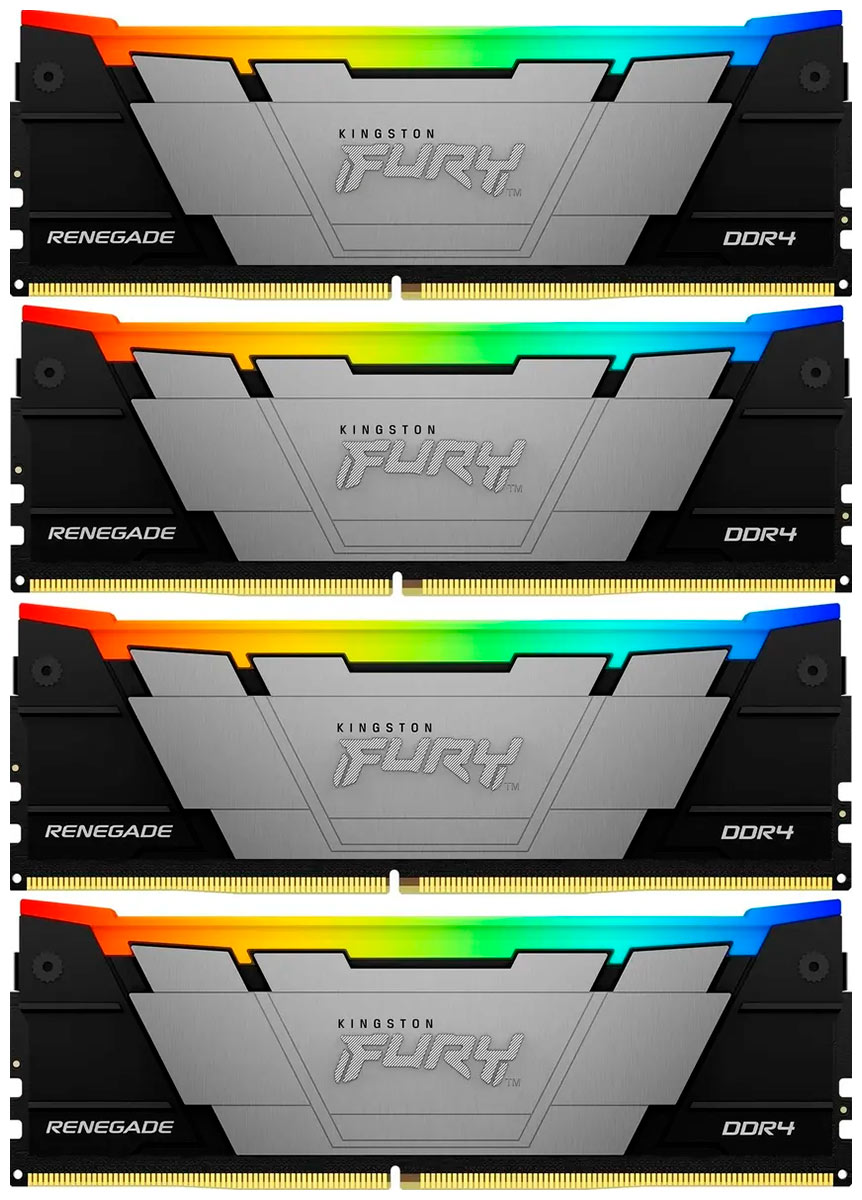 Оперативная память Kingston DDR4 32GB (4x8GB) 3200MHz FURY Renegade RGB (KF432C16RB2AK4/32)