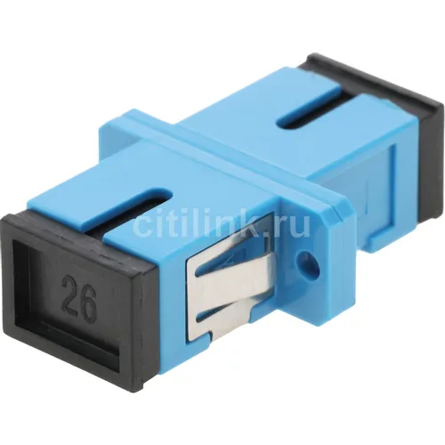 Адаптер проходной Lanmaster (TWT-SC-AM-SM) SC OS1/OS2 голубой (упак.:1шт)