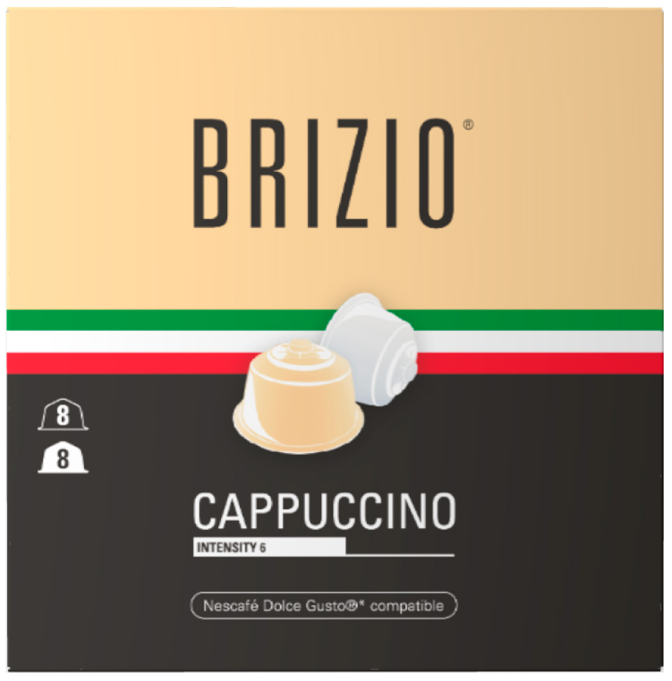 Кофе в капсулах Brizio Cappuccino для системы Dolce Gusto, 16 капсул