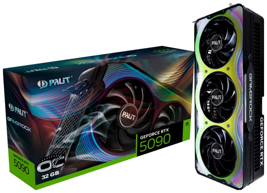 Видеокарта Palit GeForce RTX 5090 GAMEROCK OC 32GB (NE75090S19R5-GB2020G)