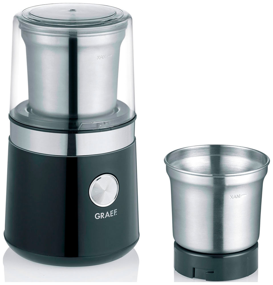 Кофемолка Graef CM 102 schwarz, импульсный включатель, мощность 200 Вт
