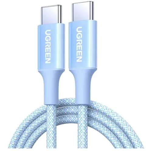 Кабель UGREEN USB Type-C (m) - USB Type-C (m), 2м, 5A, голубой [65254]