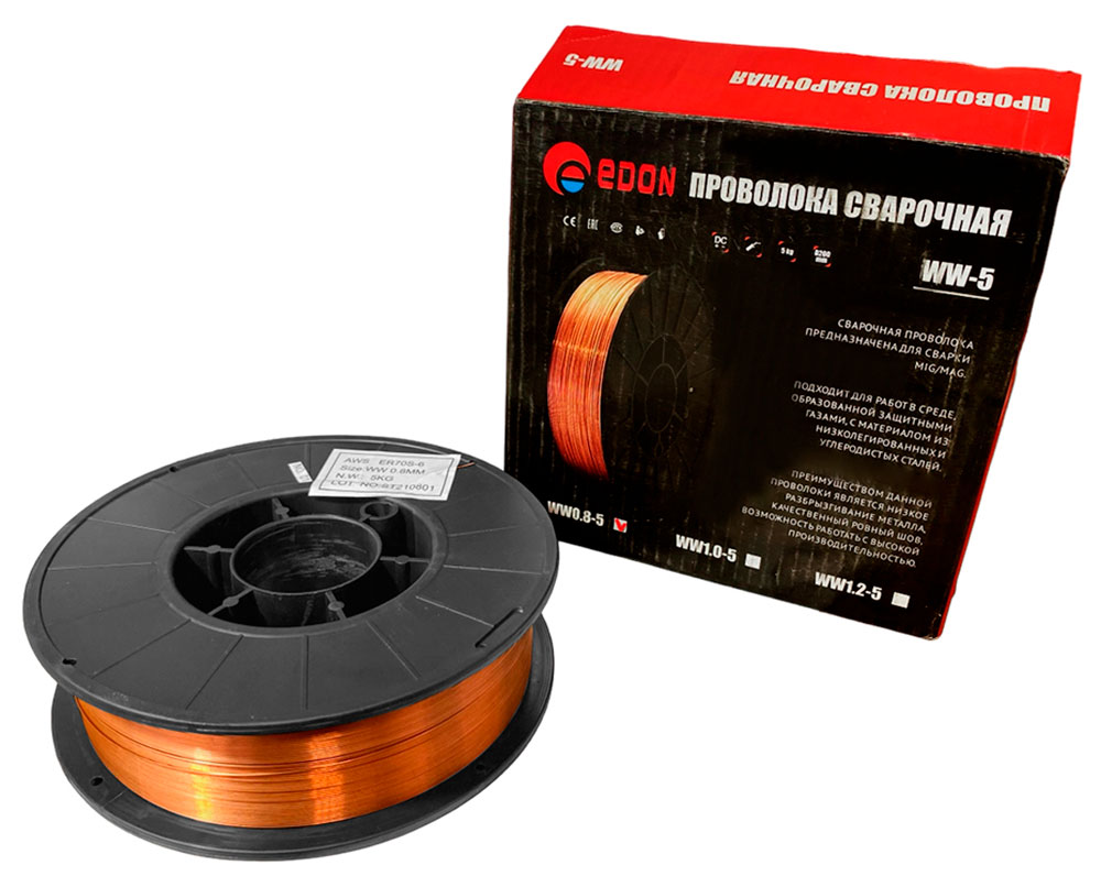 Сварочная проволока омедненная Edon WW0.8-5