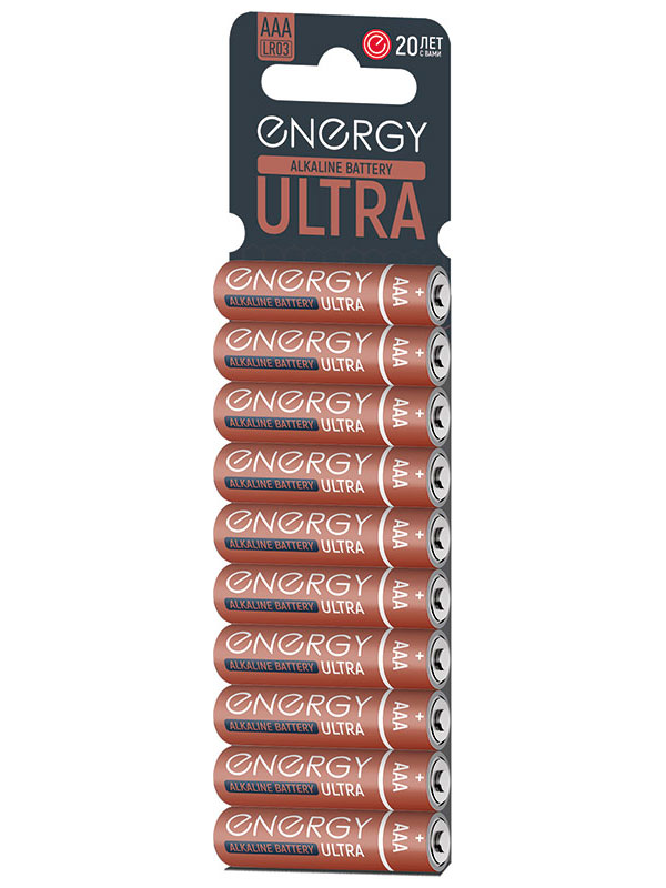 Батарейка алкалиновая Energy Ultra LR03/10KS (ААА) 107047