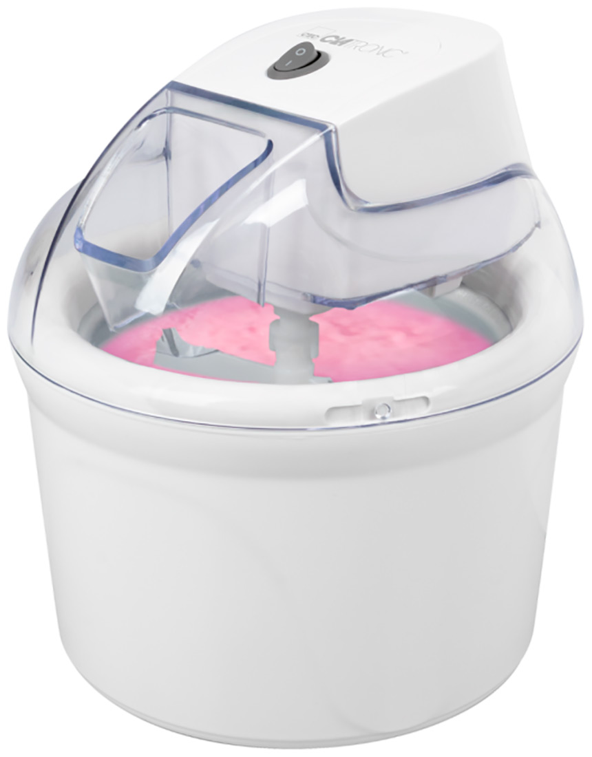 Мороженица Clatronic ICM 3764, полуавтоматическая, мощность 12 Вт, объем 1.5 л, белый