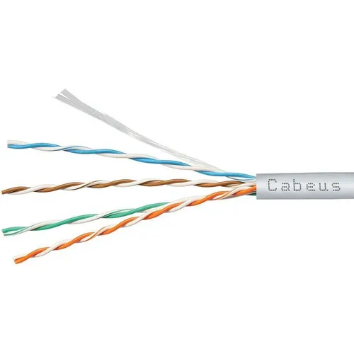 Кабель информационный CABEUS UTP-4P-Cat.5e-SOLID-LSZH-WH-100, кат.5E, 100м, белый
