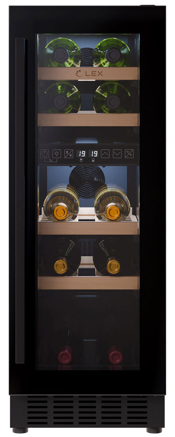 Встраиваемый винный шкаф LEX LWD3017BL dual zone