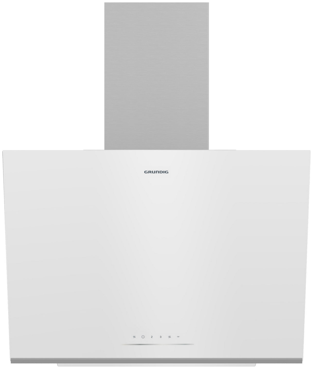 Вытяжка Grundig GDSP2464BWSC, электронное управление, 720м /ч, наклонная, пристенная установка