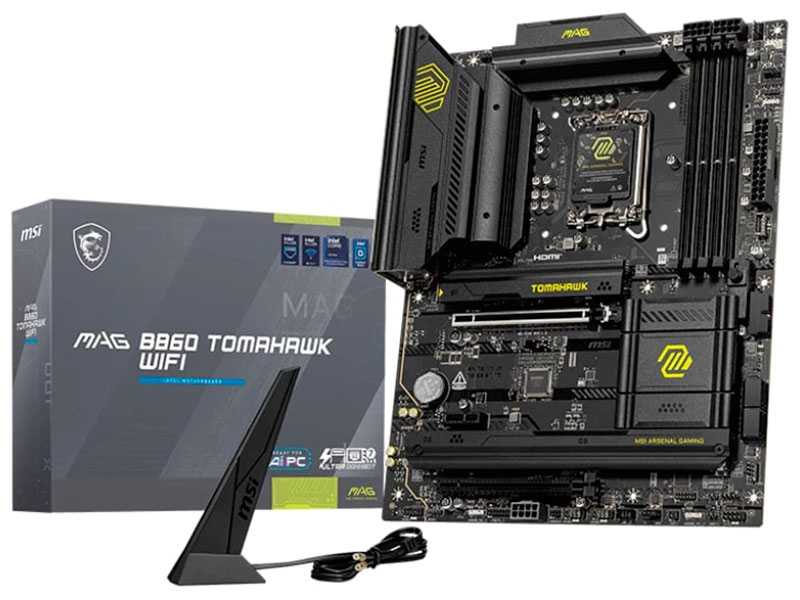 Материнская плата MSI MAG B860 TOMAHAWK WIFI (B860, LGA1851, ATX)