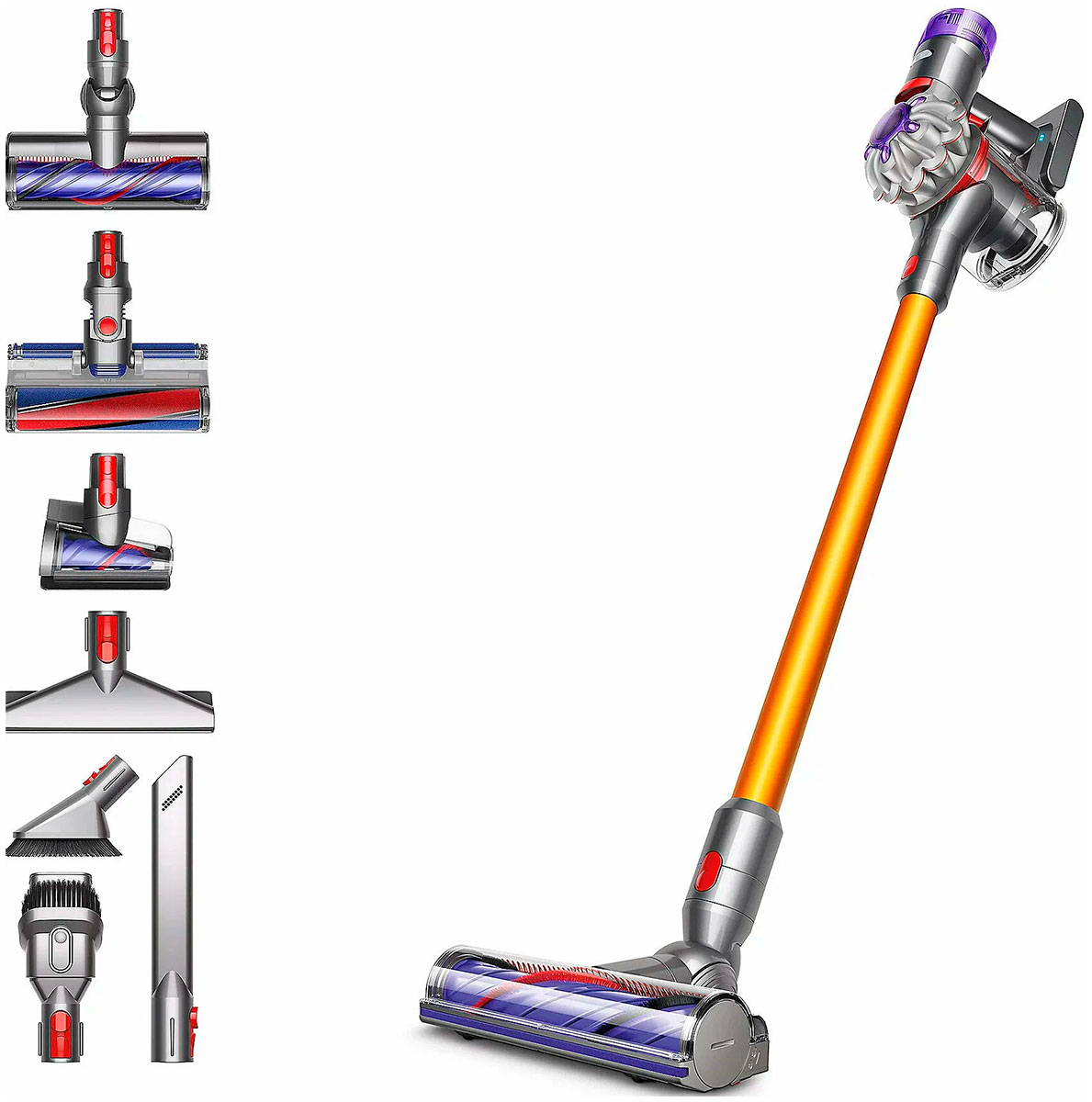 Беспроводной вертикальный пылесос Dyson V8 Absolute SV25 silver/yellow
