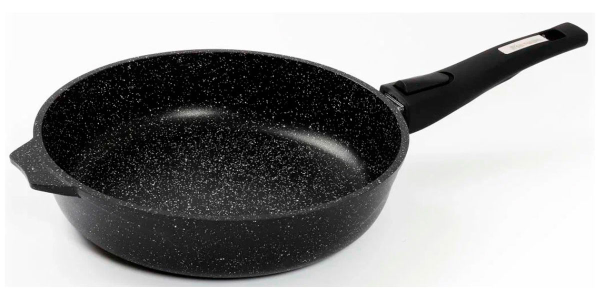 Сковорода индукционная Мечта Гранит, black, induction Pro, 18 см, со съемной ручкой (018802И)
