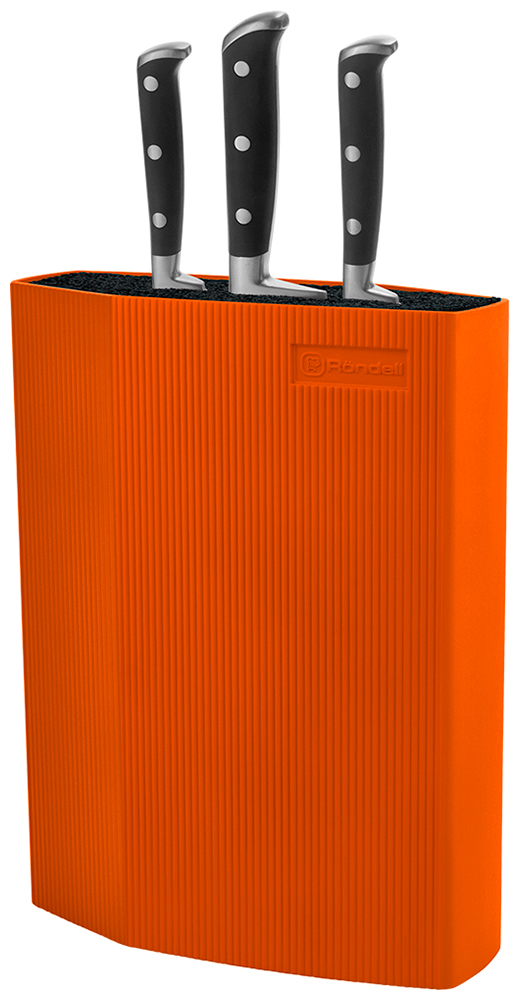 Универсальная пластиковая подставка для ножей Rondell Orange ABS пластик